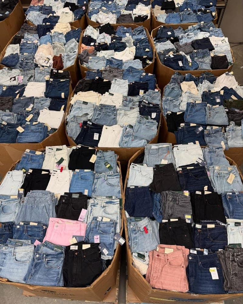Mixed Brand Jeans liquidation pallet — 500 pieces, Grade A